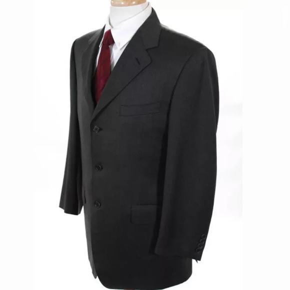 ⏸️HOLD⏸️ CANALI CHARCOAL GRAY 100% WOOL BLAZER SIZE 50 - Picture 5 of 8